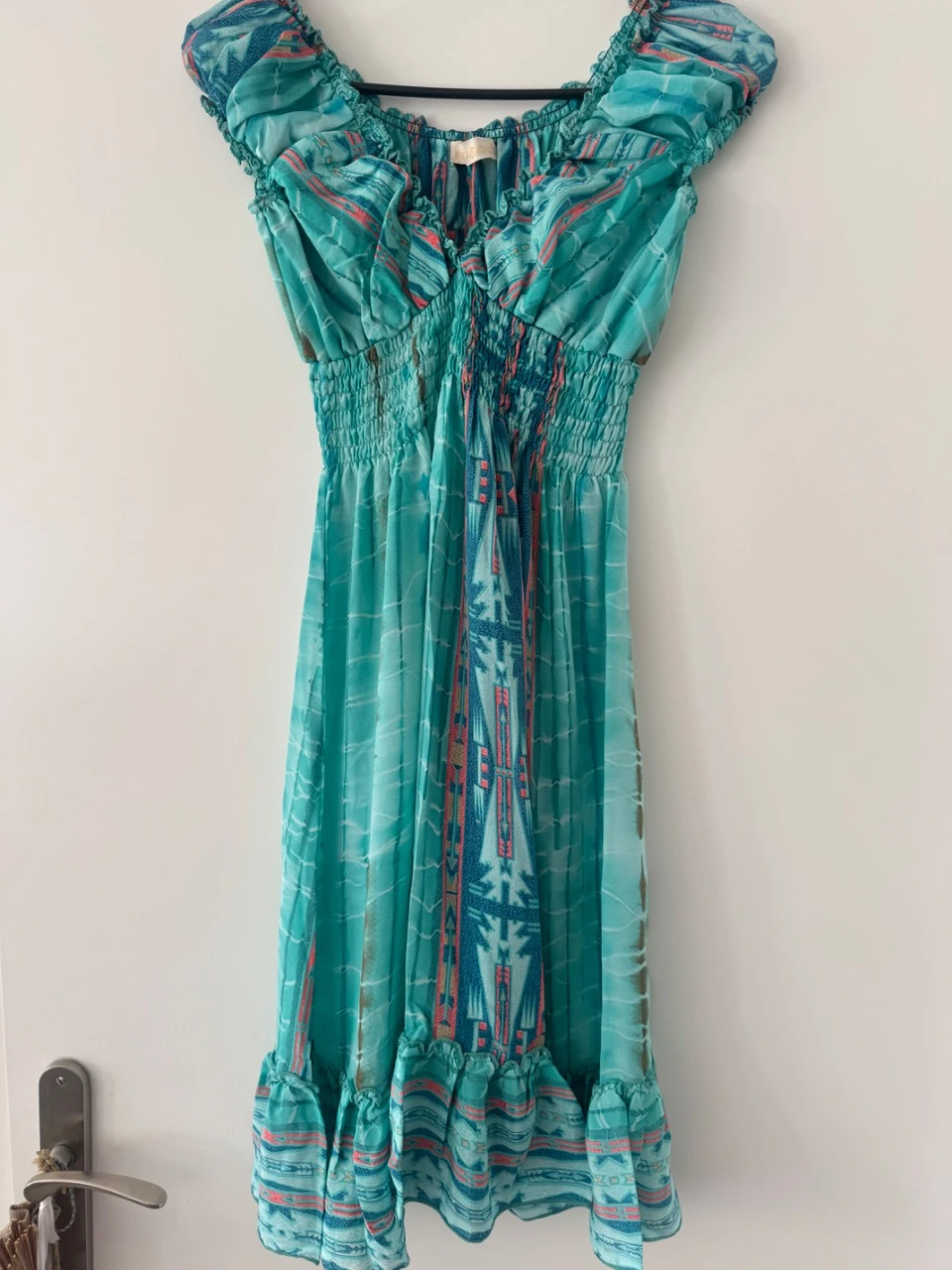 Robe provençale turquoise